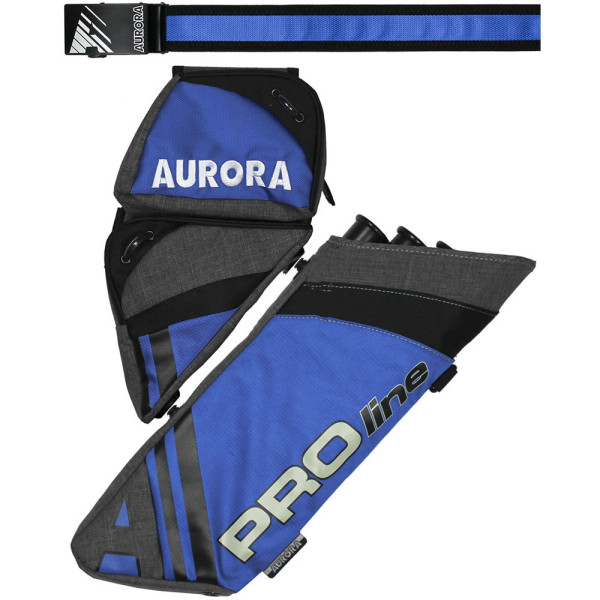Carquois Aurora Proline 4 tubes gaucher noir et bleu