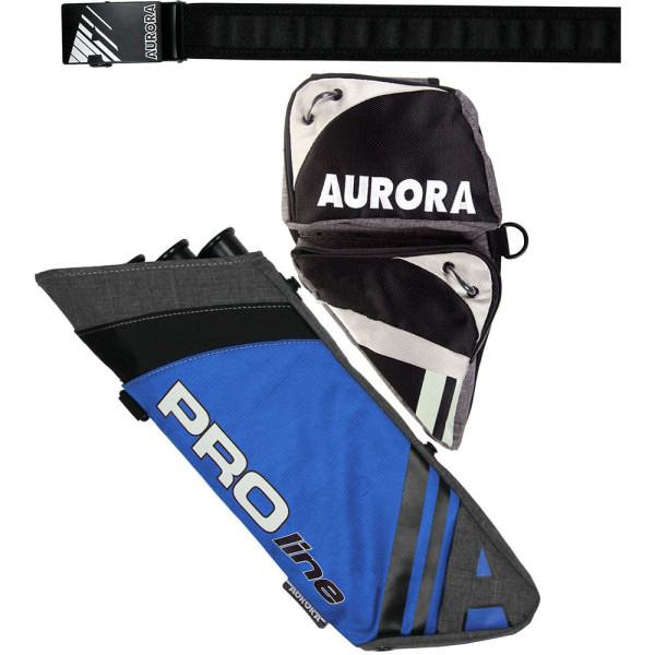 Carquois Aurora Proline 4 tubes gaucher noir et bleu