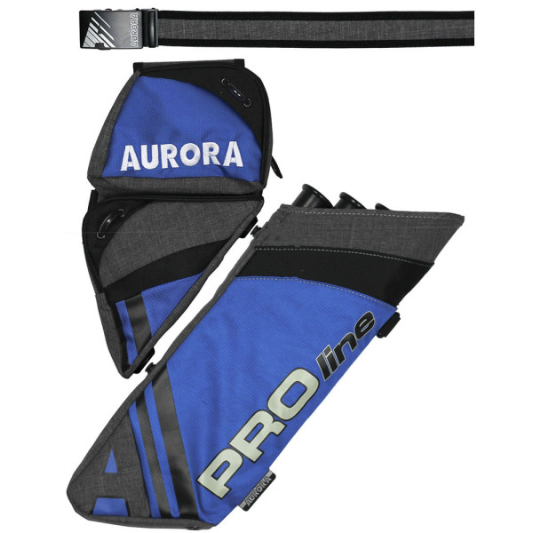 Carquois Aurora Proline 4 tubes gaucher noir et bleu