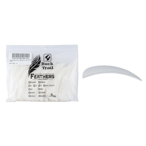 Empennages Buck Trail RW paraboliques 4 pouces couleur unie - lot de 100