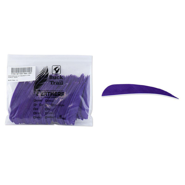 Empennages Buck Trail RW paraboliques 4 pouces couleur unie - lot de 100