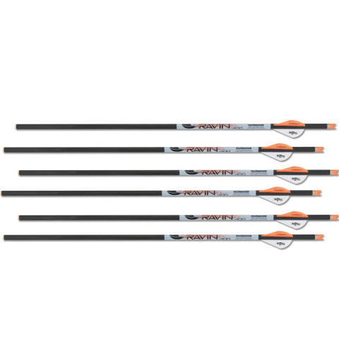 Lot de 6 fl&egrave;ches en carbone Ravin 400 de 20 pouces .001