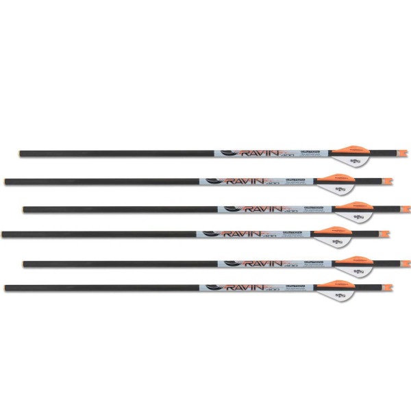 Lot de 6 fl&egrave;ches en carbone Ravin 400 de 20 pouces .001