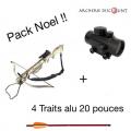 Pack  Arbalète Falcon camouflage  40 lbs + point rouge +4 traits