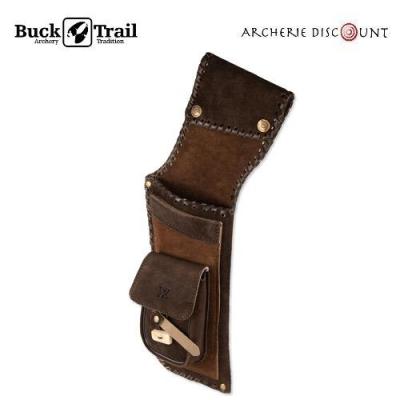 Carquois Buck trail traditionnelle Gaucher Daim noir/marron 43 cm
