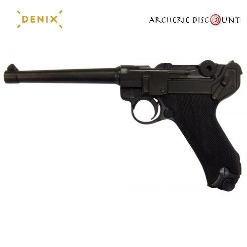 Re plique denix du pistolet parabellum luger p08 crosse noir allemagne 1898