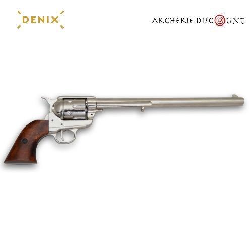 Replique revolver peacemaker usa 1873 brun argent 46 cm