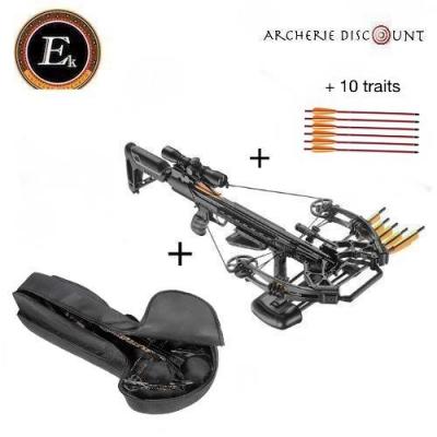 Arbalète Ek Archery Accelerator 410 noir /185 lbs + housse de transport